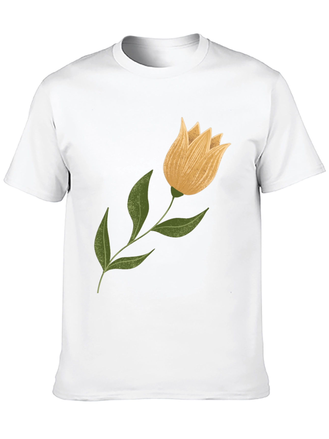 Floral Graphic Tee - Black Cotton Blend