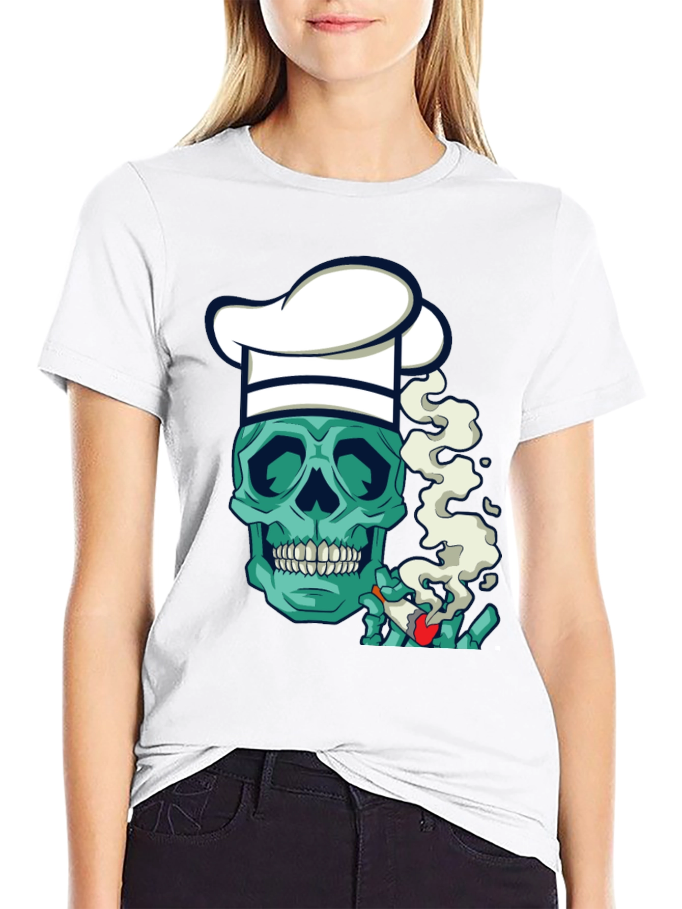 Chef Skull Smoker T-Shirt - Cool Graphic Tee