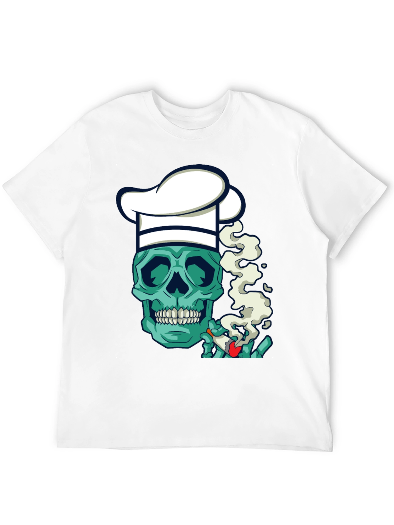 Chef Skull Smoker T-Shirt - Cool Graphic Tee