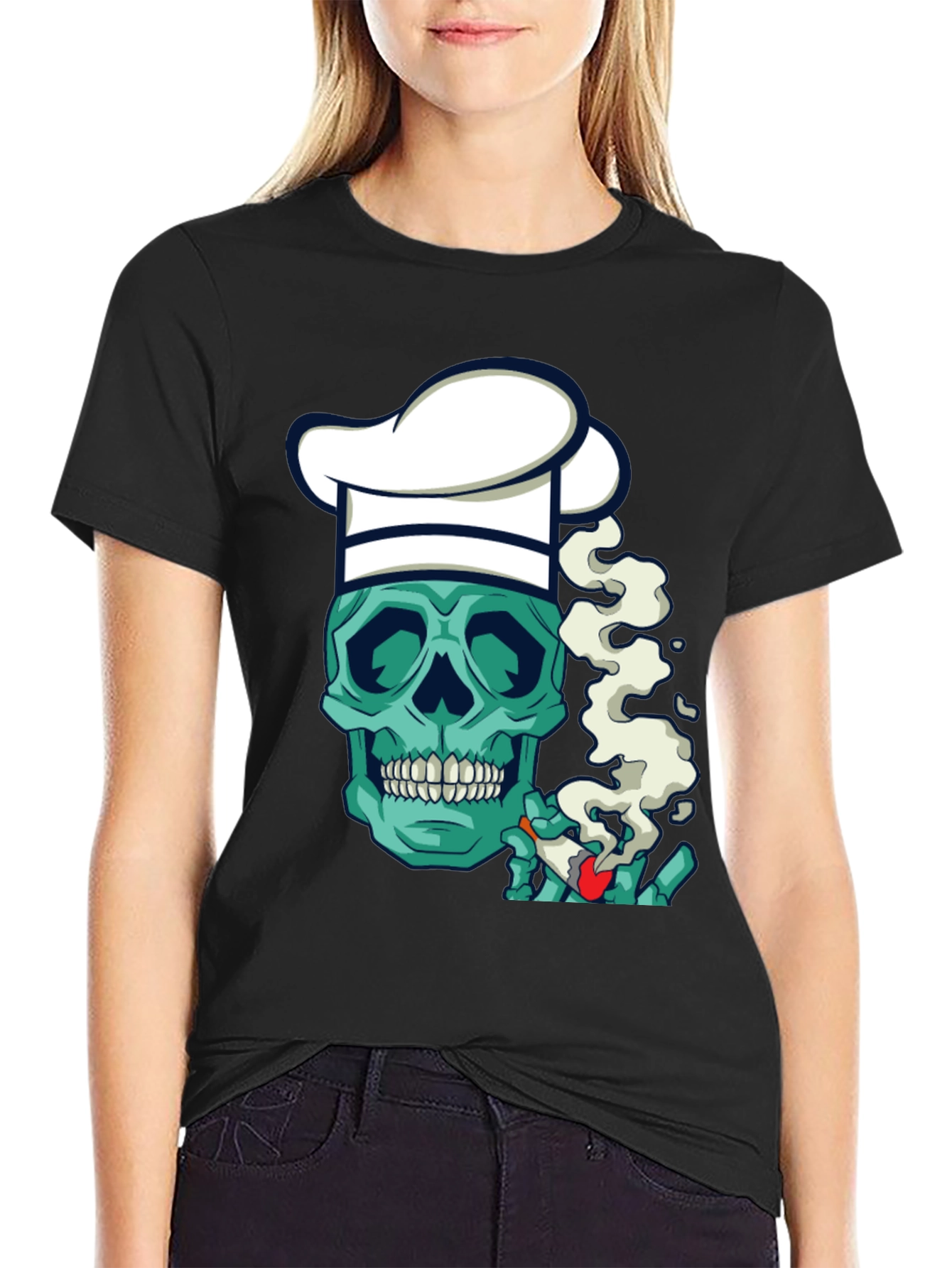 Chef Skull Smoker T-Shirt - Cool Graphic Tee