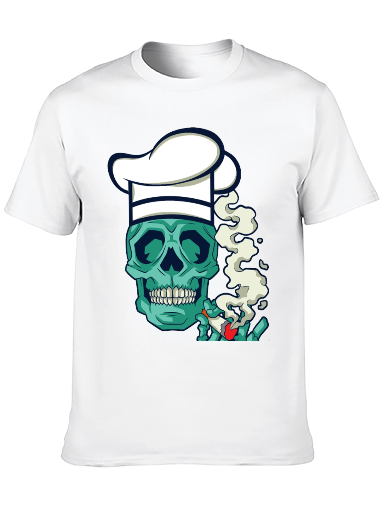 Chef Skull Smoker T-Shirt - Cool Graphic Tee