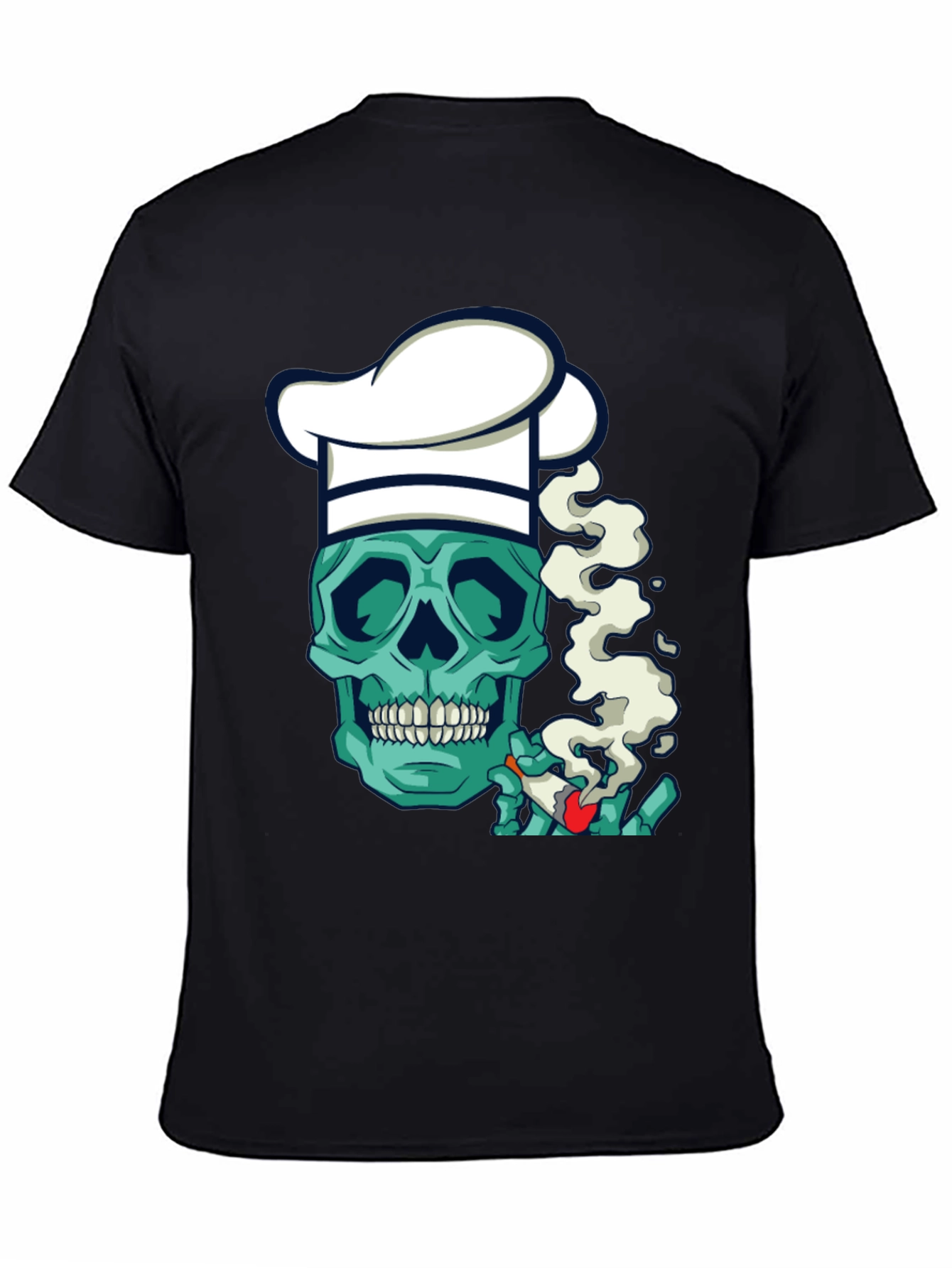 Chef Skull Smoker T-Shirt - Cool Graphic Tee