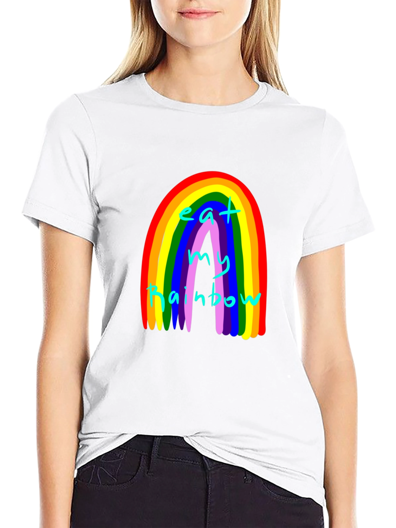 Eat My Rainbow Graphic Tee - Black Unisex T-Shirt