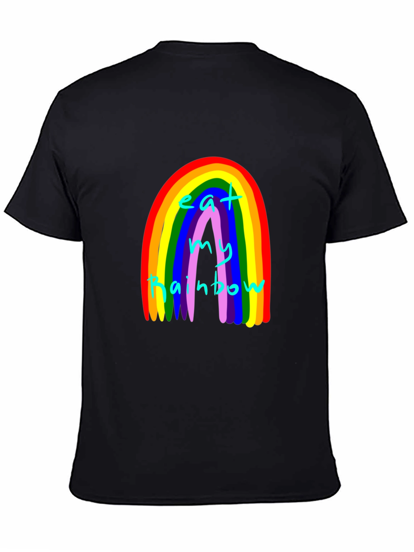 Eat My Rainbow Graphic Tee - Black Unisex T-Shirt