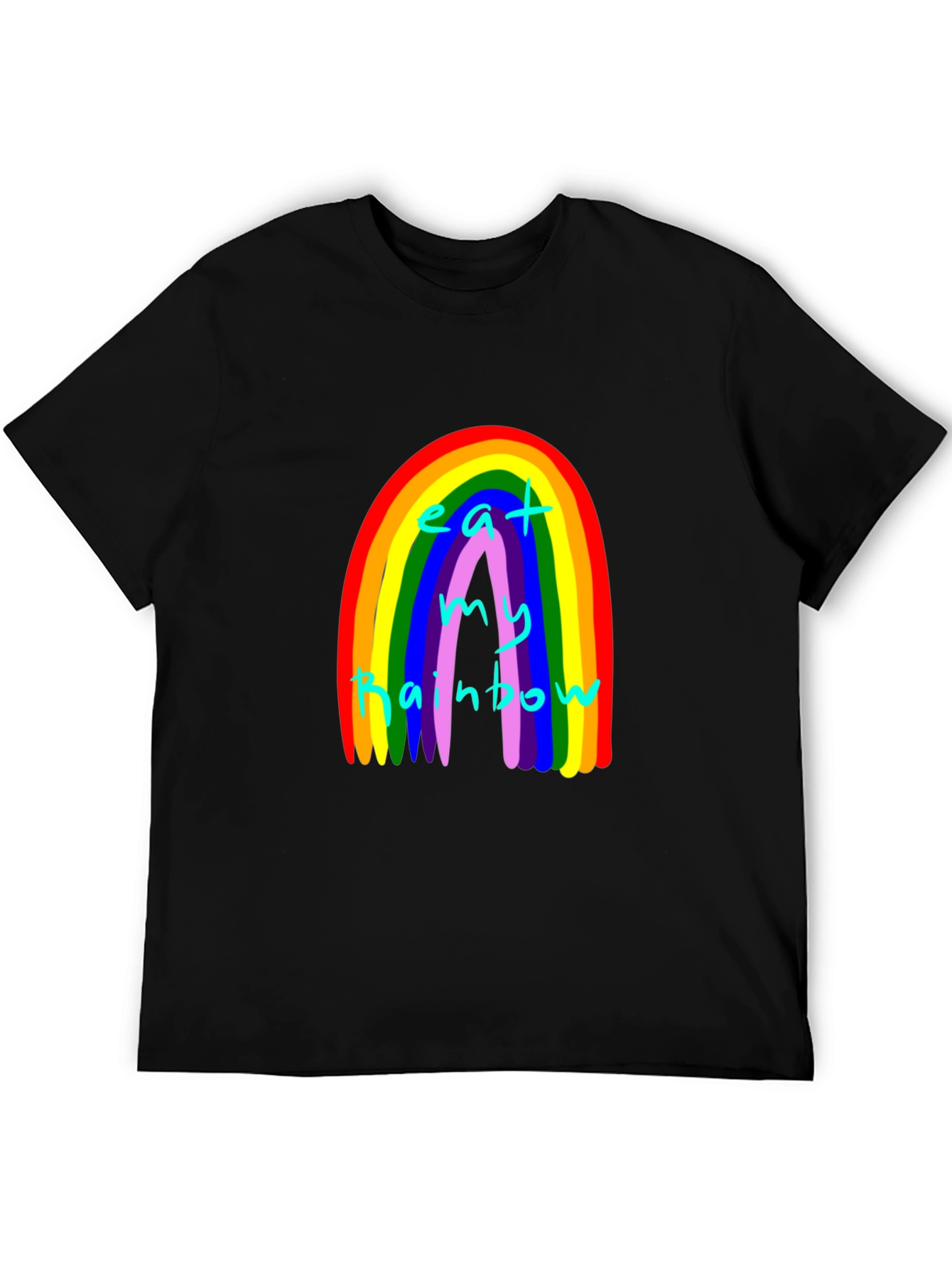 Eat My Rainbow Graphic Tee - Black Unisex T-Shirt