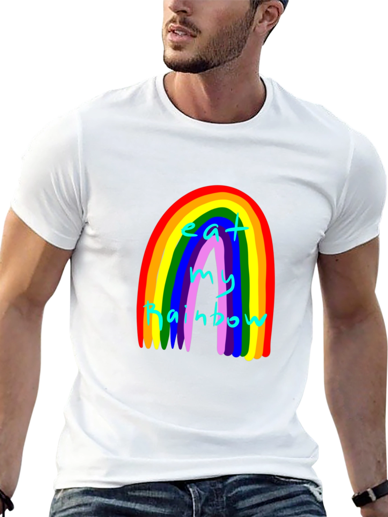 Eat My Rainbow Graphic Tee - Black Unisex T-Shirt