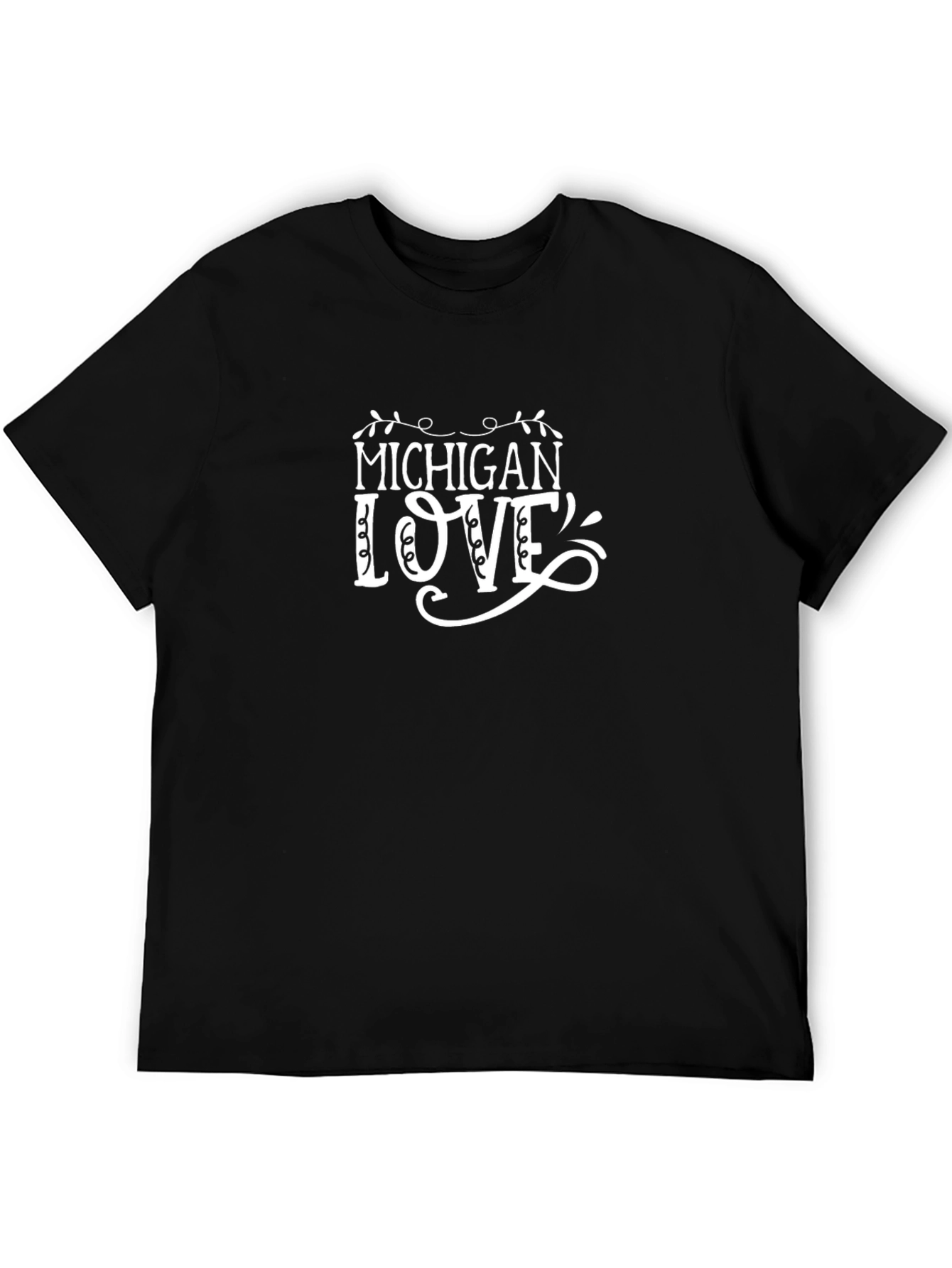Michigan Love Black Graphic T-Shirt
