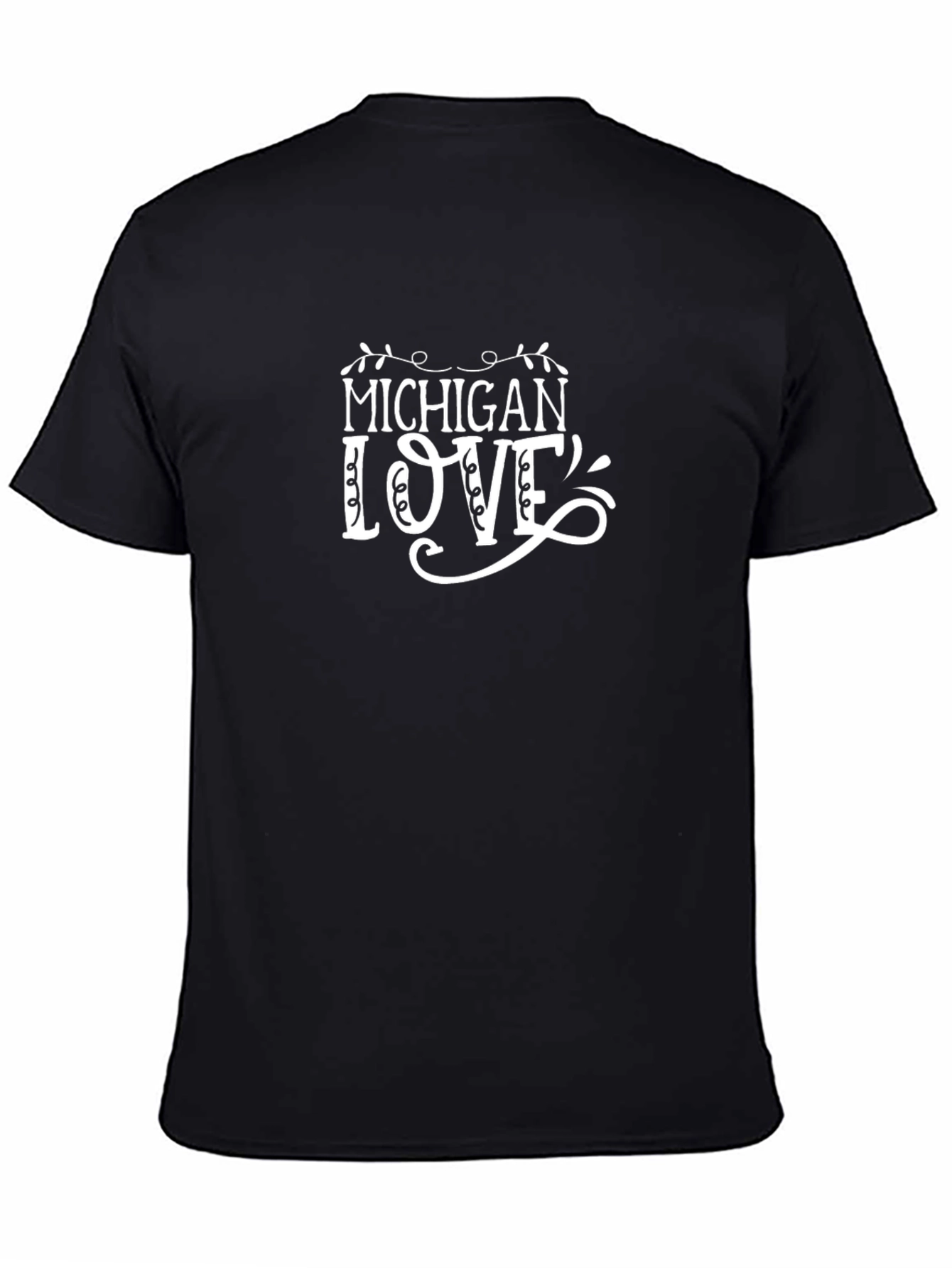 Michigan Love Black Graphic T-Shirt