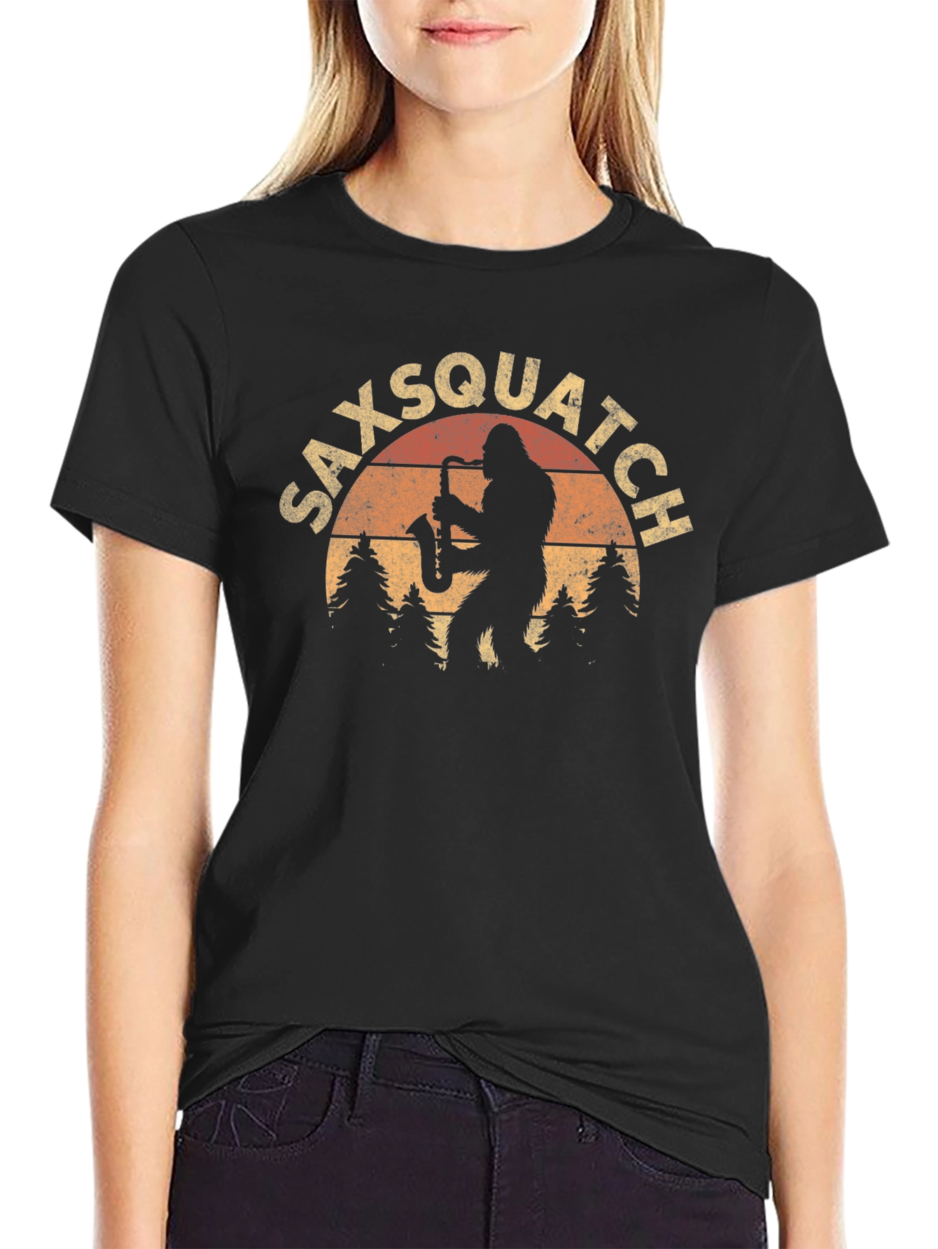 Saxsquatch T-Shirt - Bigfoot Saxophone Tee
