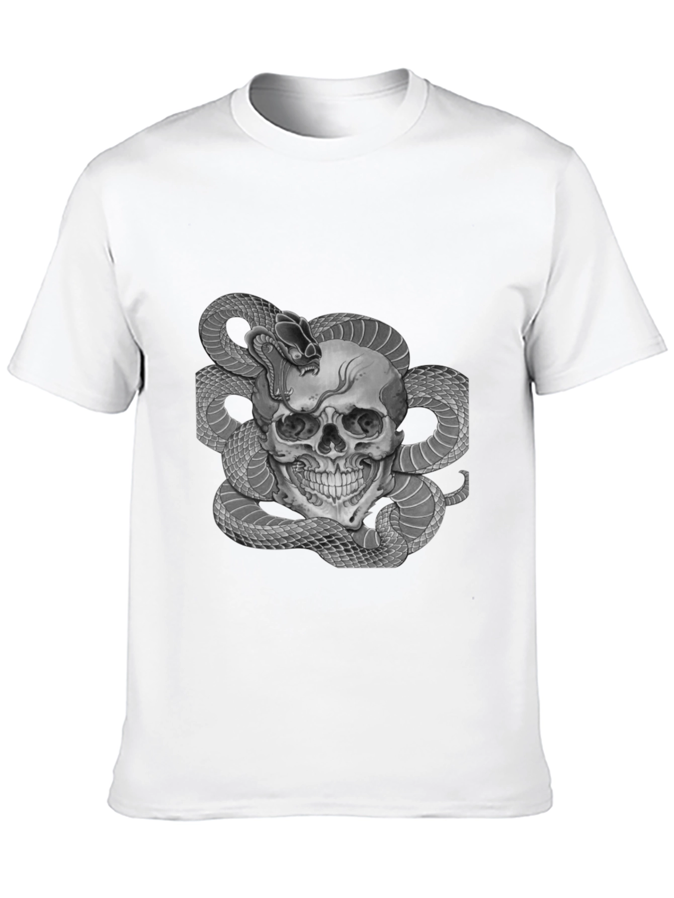 Skull & Snake Graphic Tee - Mens Black T-Shirt