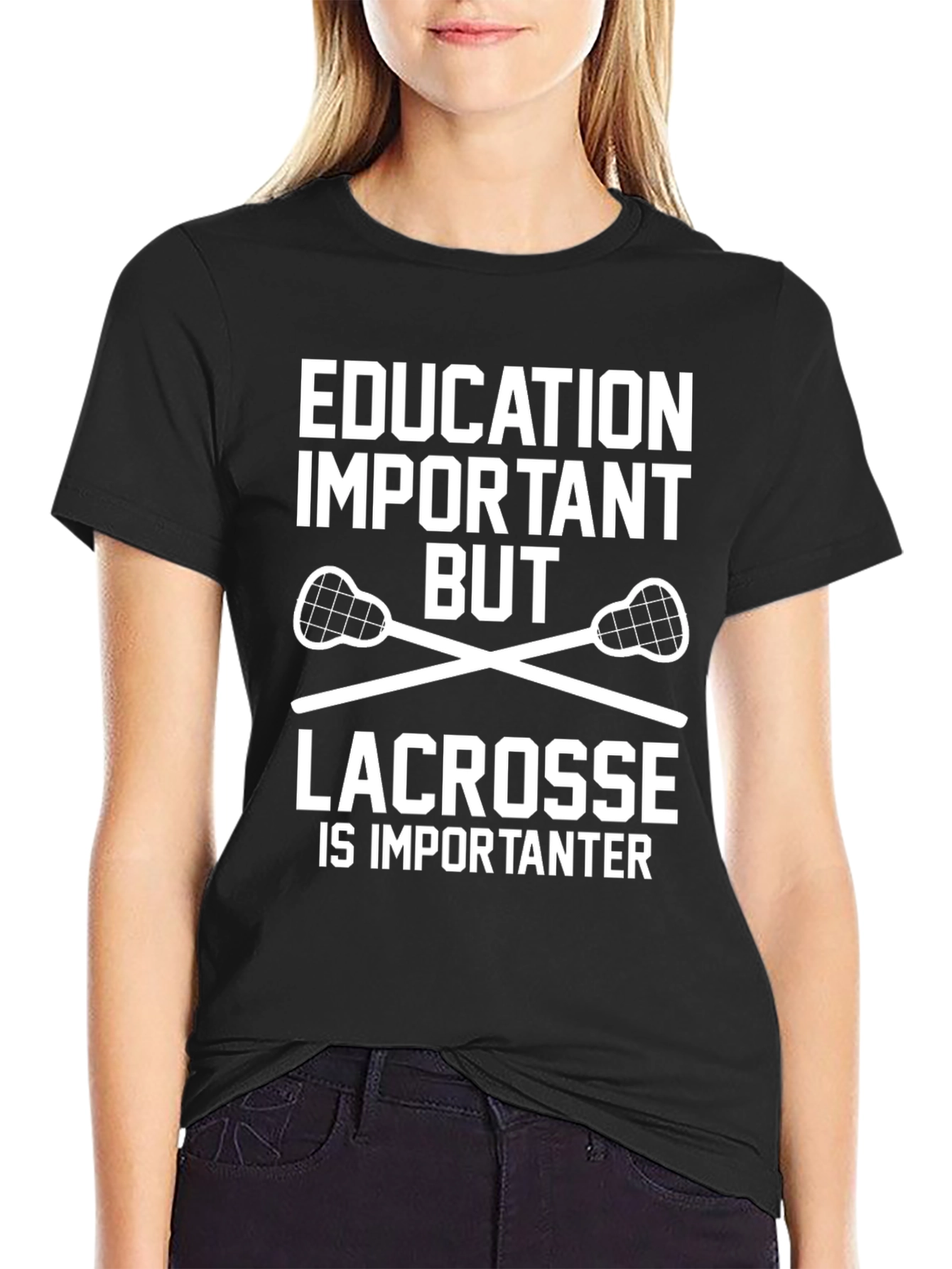 Education Important Lacrosse T-Shirt