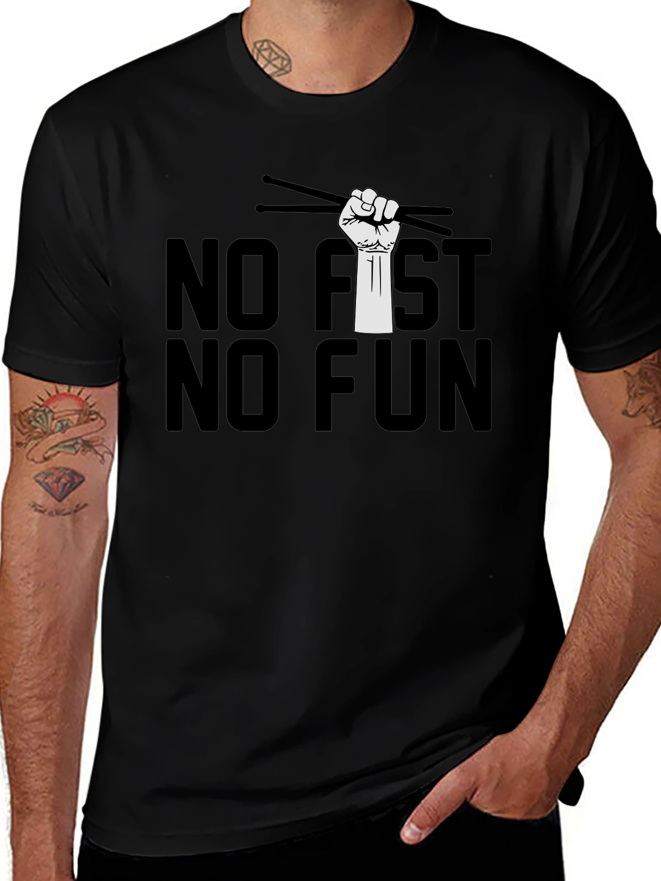 No Fist No Fun Drummer T-Shirt
