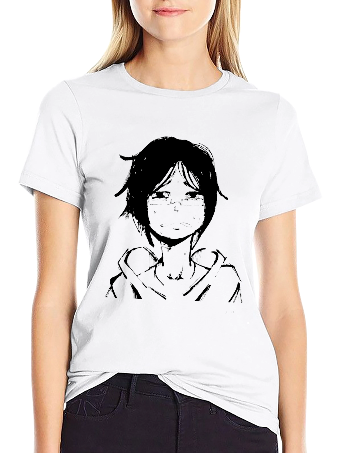 Anime Graphic Black T-Shirt