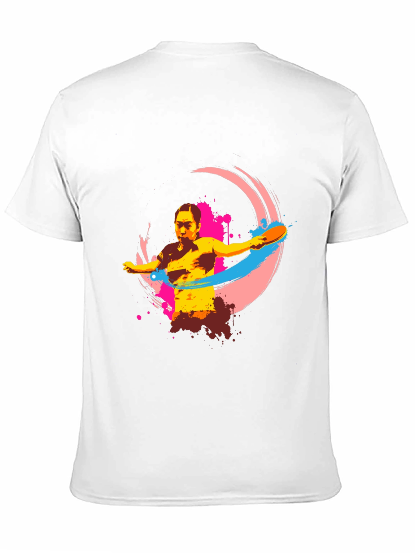 Ping Pong Player Graphic Tee - Black