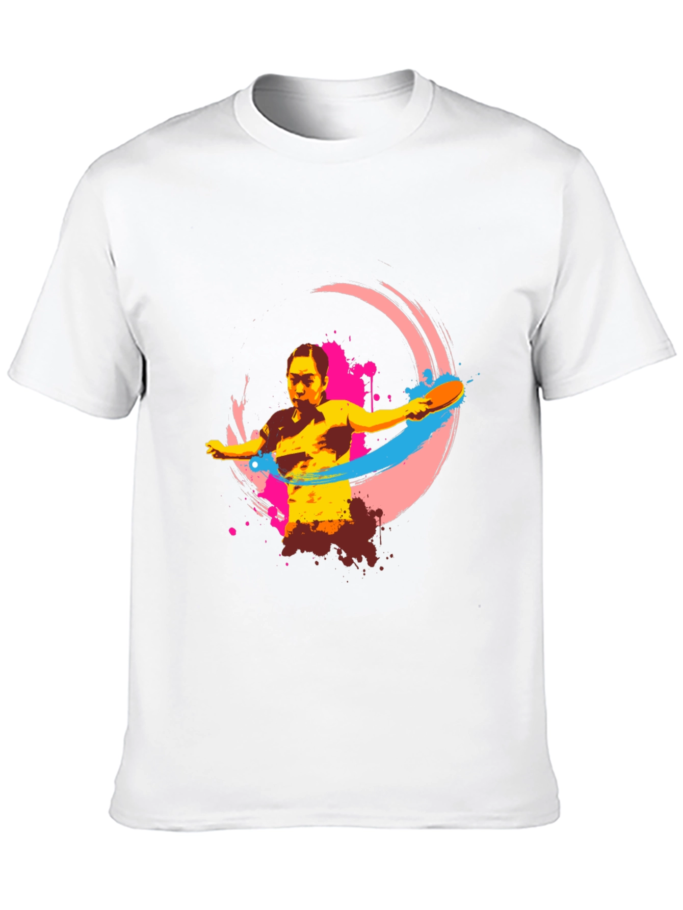 Ping Pong Player Graphic Tee - Black