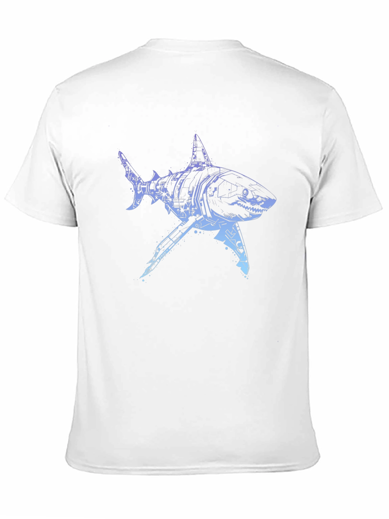 Cyber Shark Graphic Tee - Modern Style