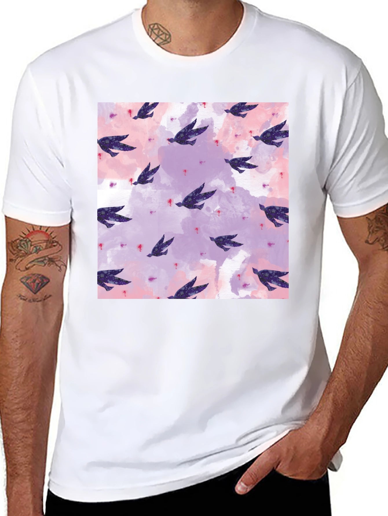 Watercolor Birds Graphic Tee