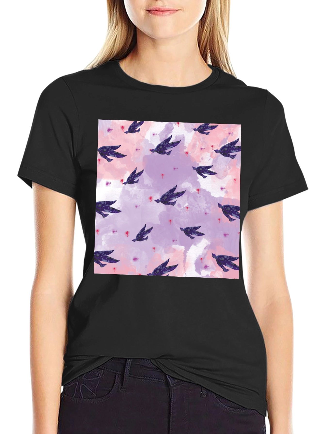 Watercolor Birds Graphic Tee