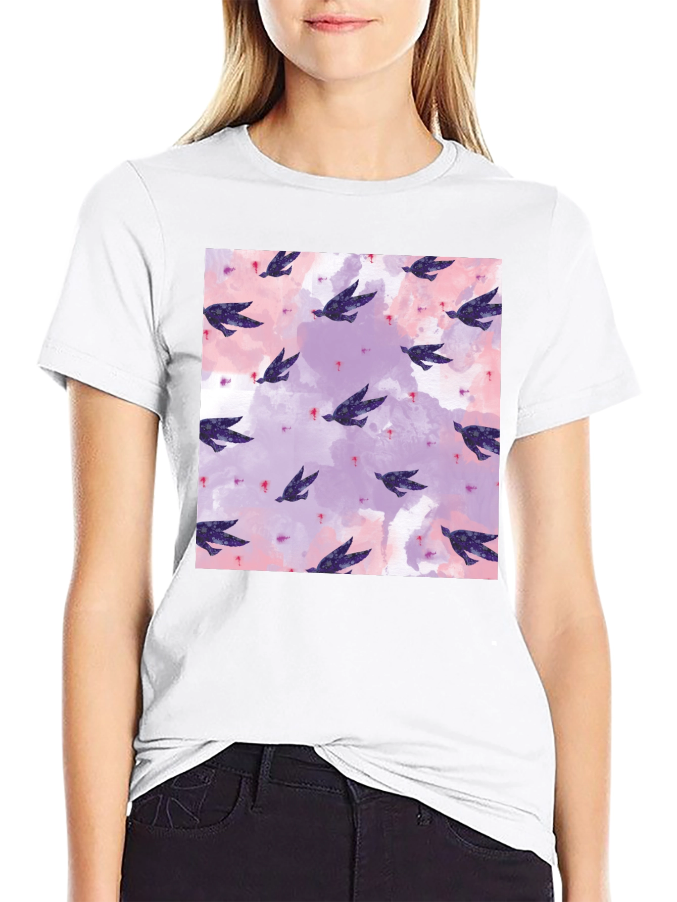 Watercolor Birds Graphic Tee