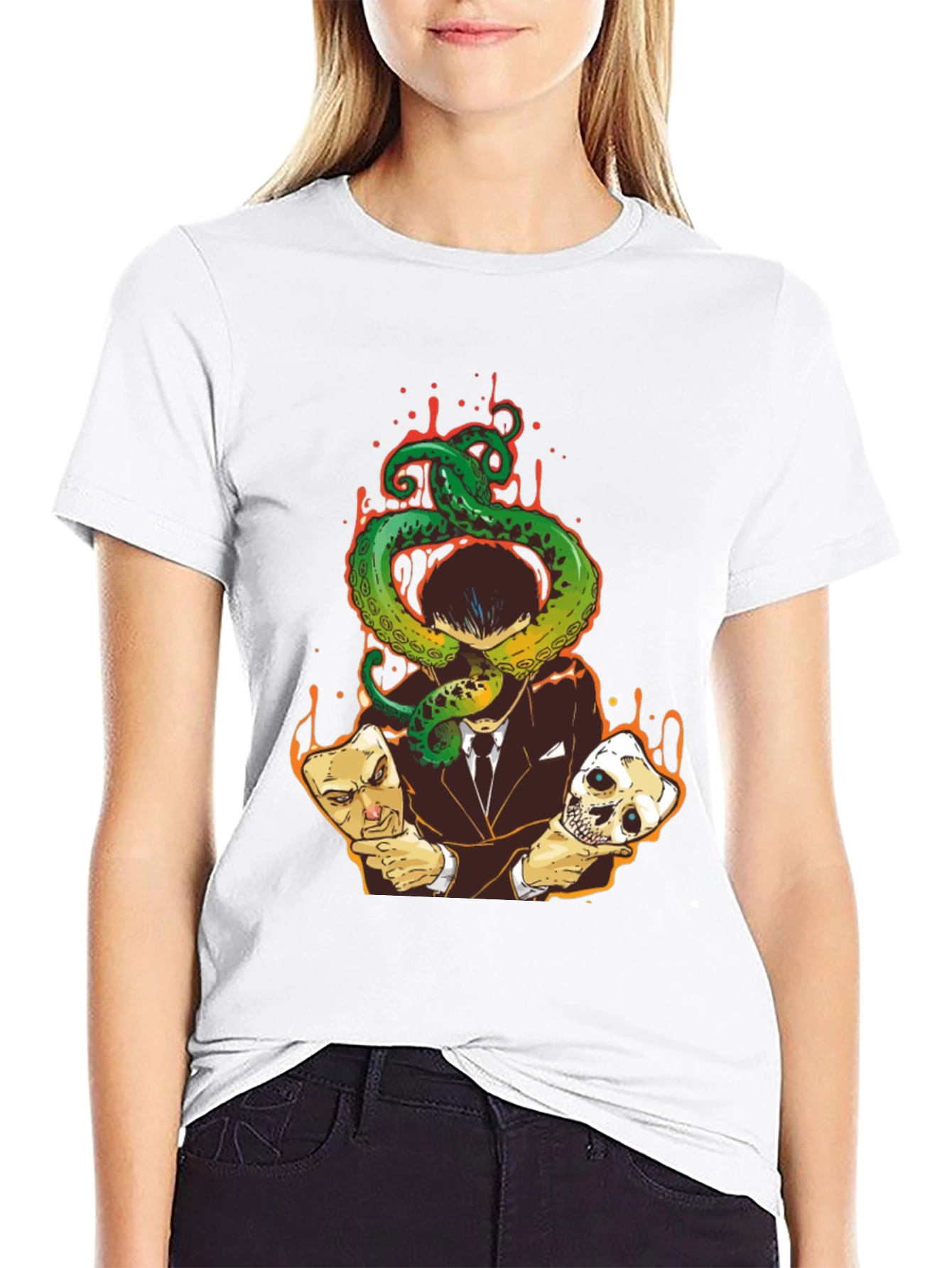 Octopus Masked Man Graphic Tee