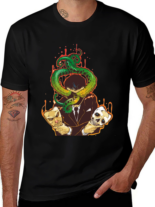 Octopus Masked Man Graphic Tee