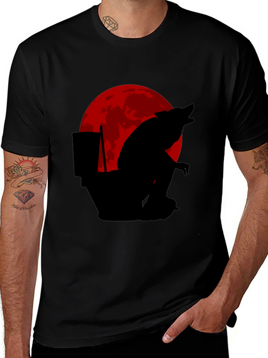 Funny Werewolf Toilet Humor T-Shirt
