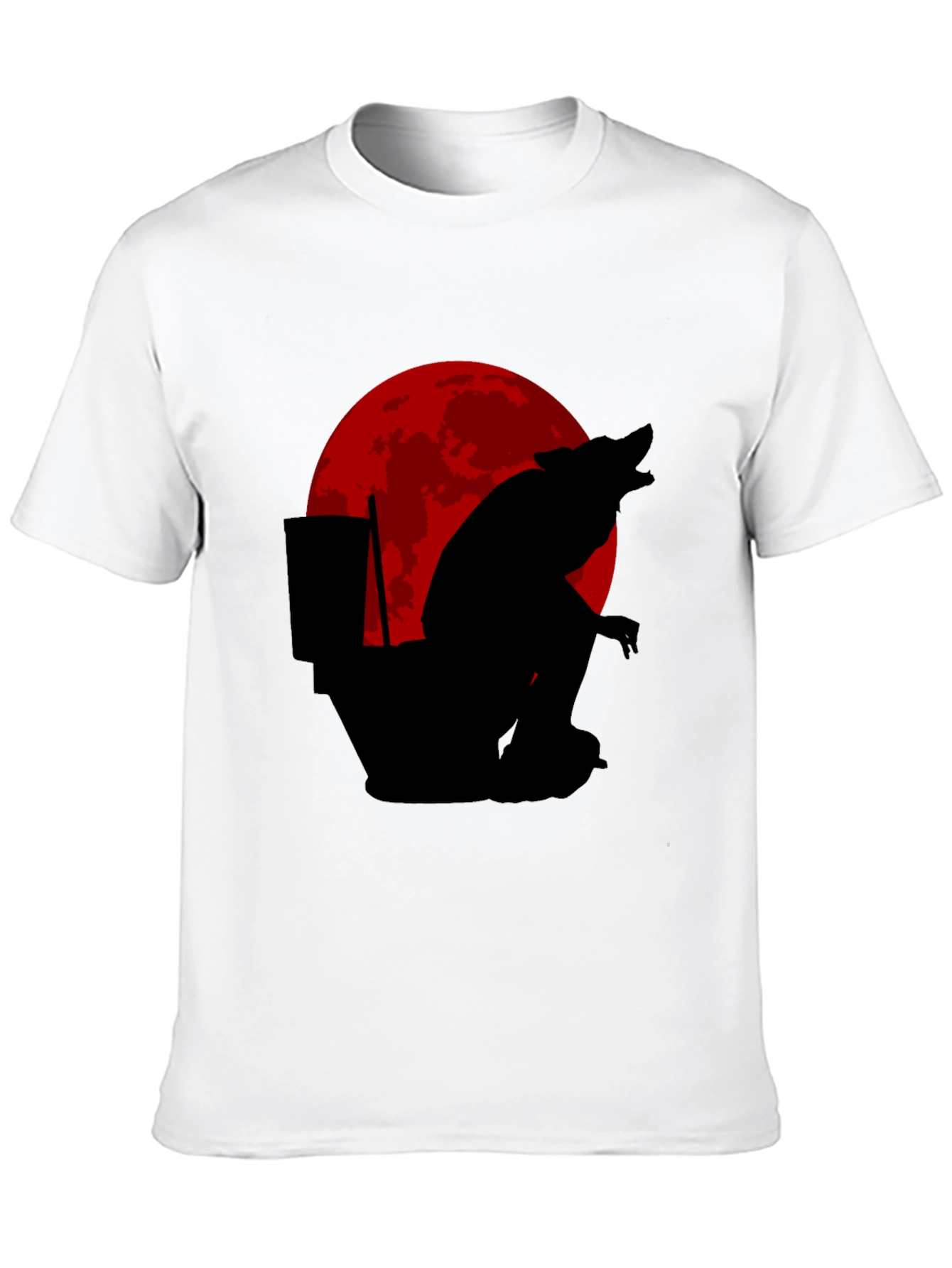 Funny Werewolf Toilet Humor T-Shirt