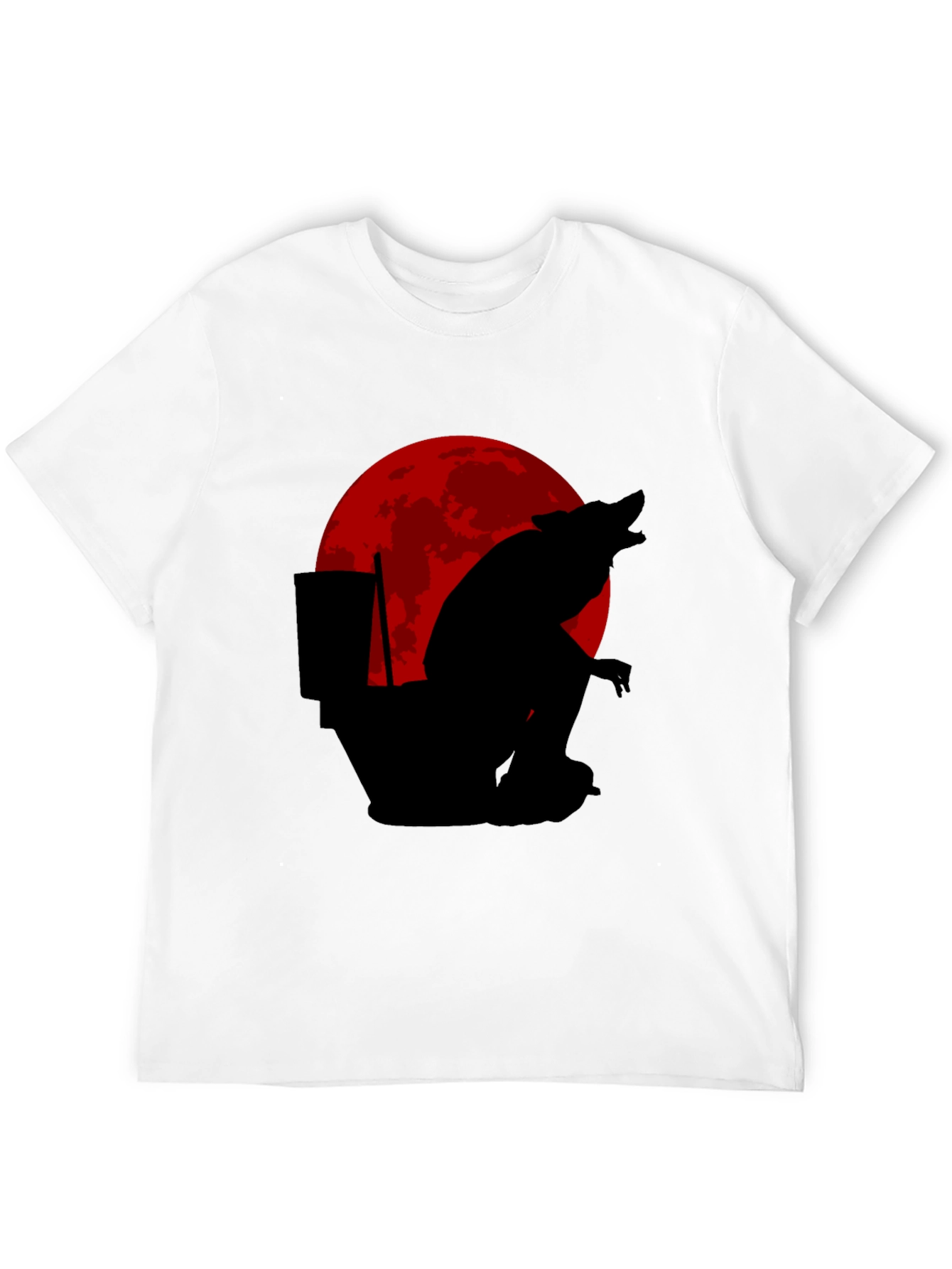 Funny Werewolf Toilet Humor T-Shirt