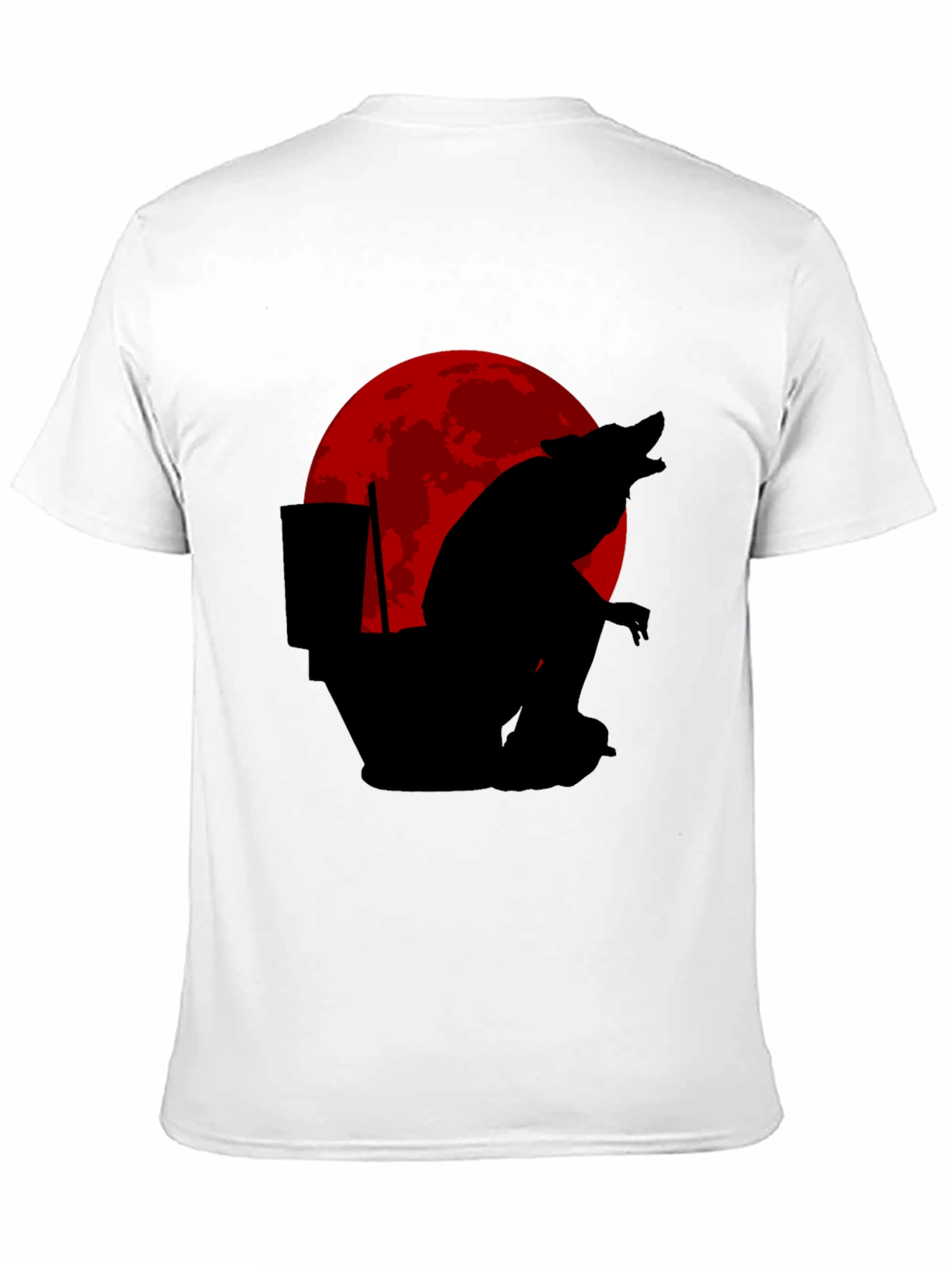 Funny Werewolf Toilet Humor T-Shirt