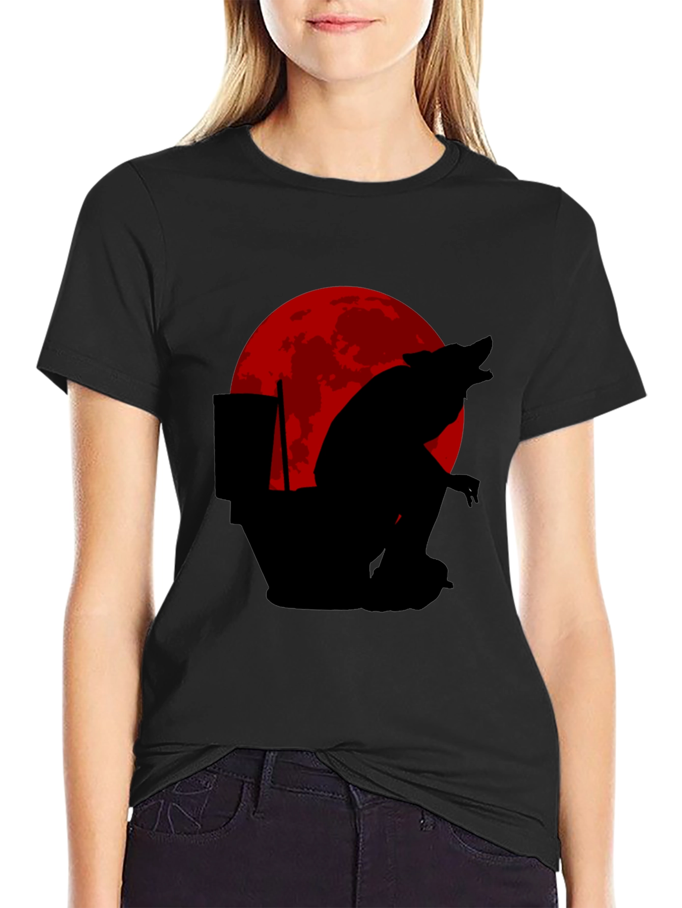 Funny Werewolf Toilet Humor T-Shirt