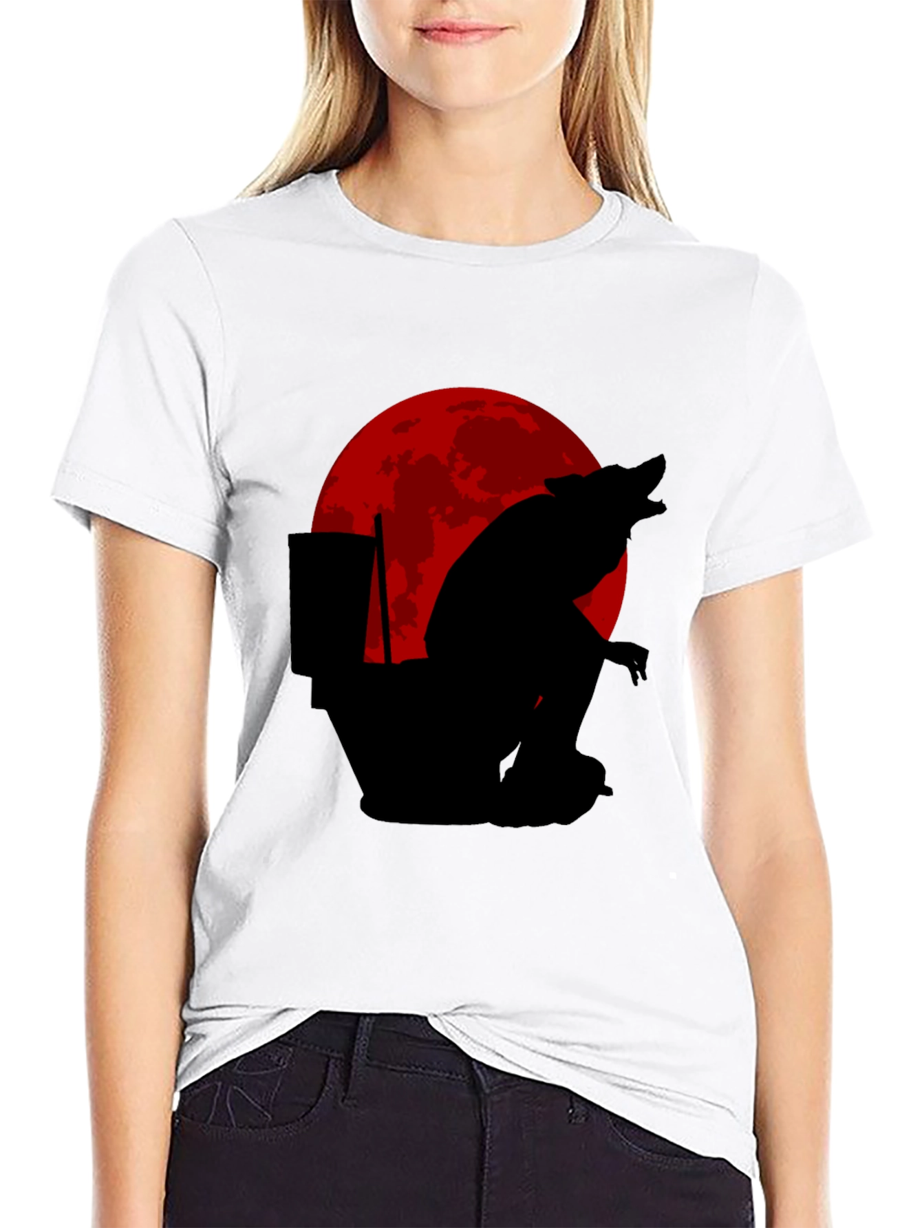 Funny Werewolf Toilet Humor T-Shirt