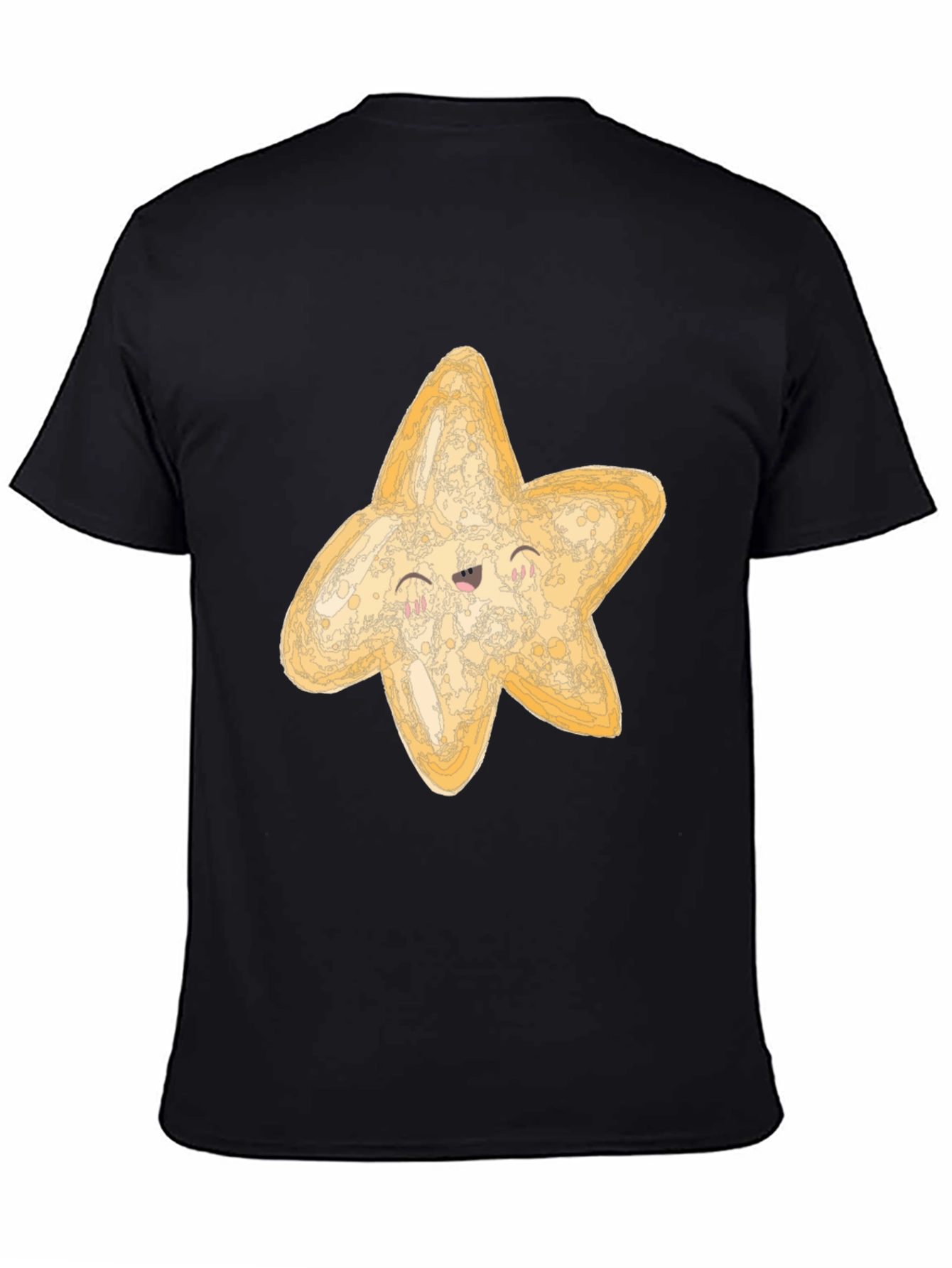 Cute Starfish Graphic Black T-Shirt
