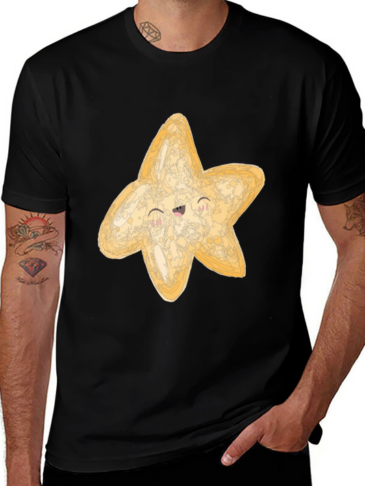 Cute Starfish Graphic Black T-Shirt