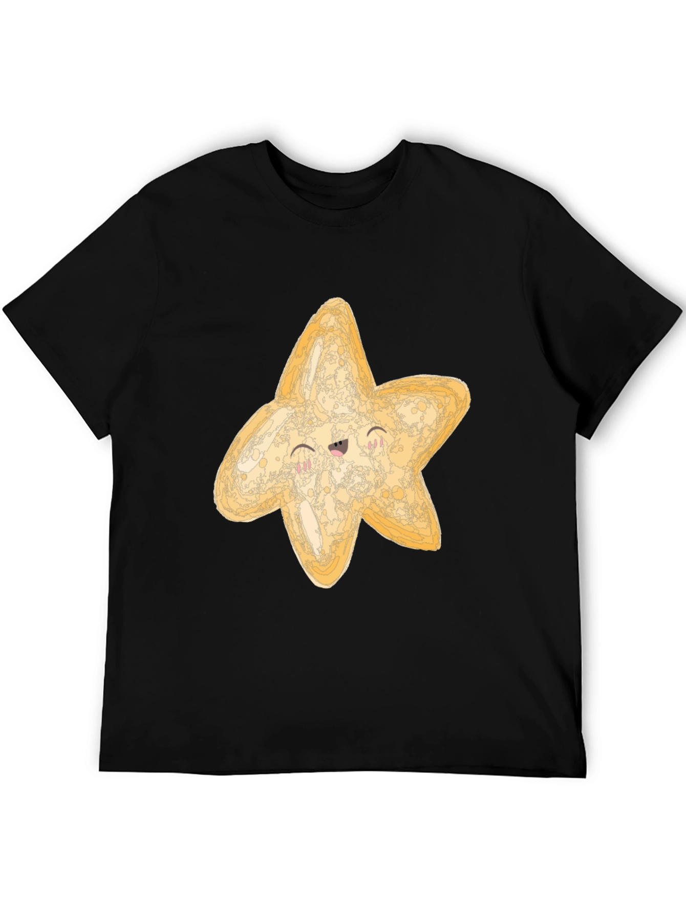 Cute Starfish Graphic Black T-Shirt