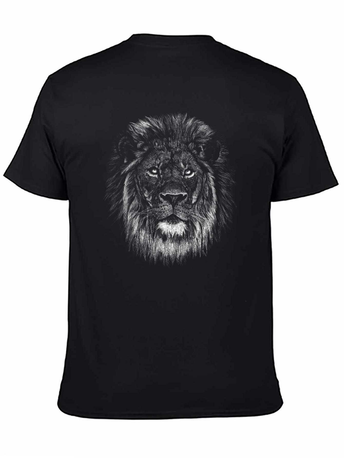 Lion Head Graphic Black T-Shirt - Mens Fashion Tee