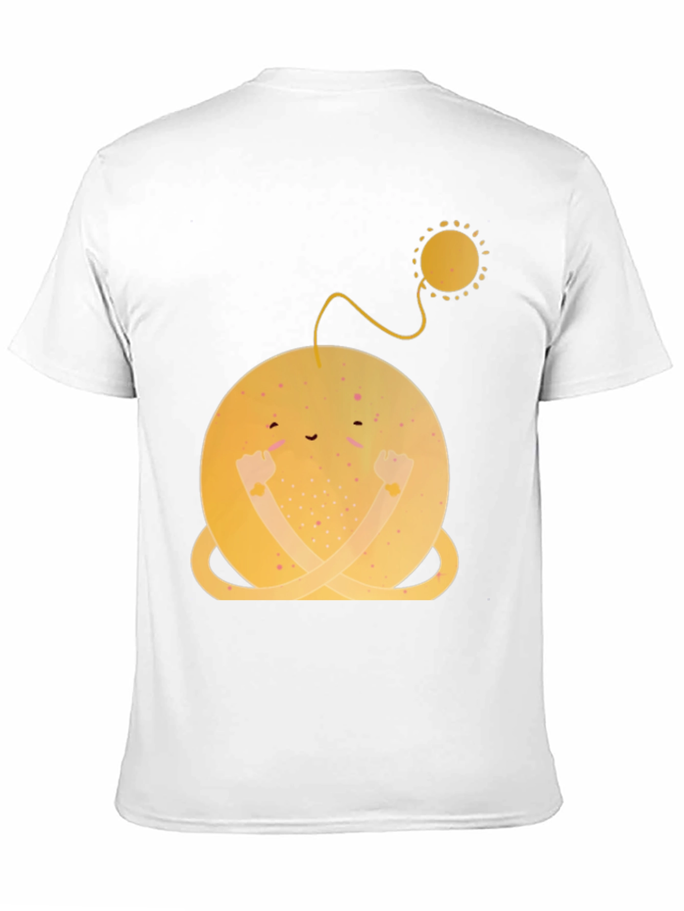 Smiling Planet Graphic Tee - Black Cotton Comfort