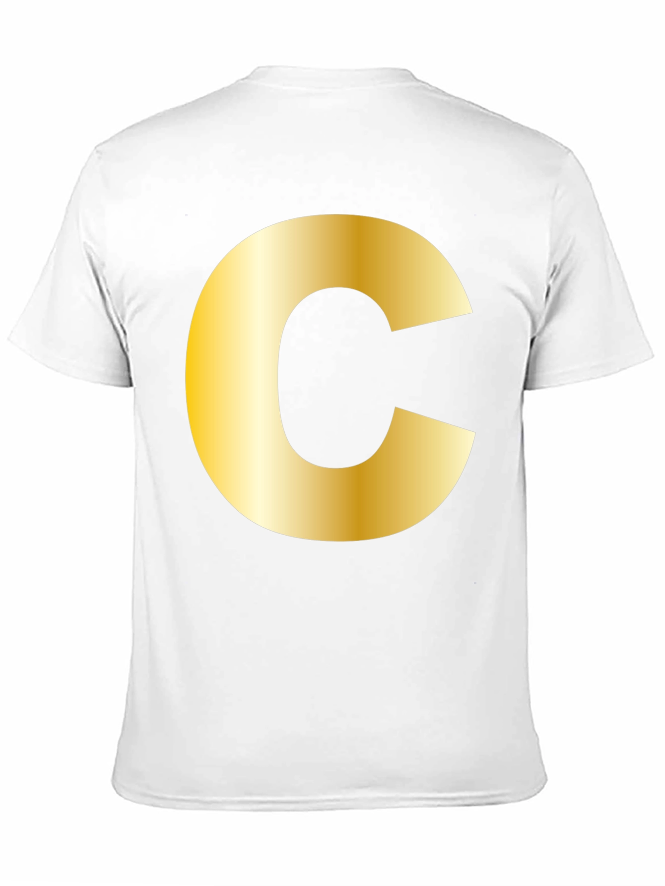 Bold Initial C T-Shirt - Black Cotton Tee