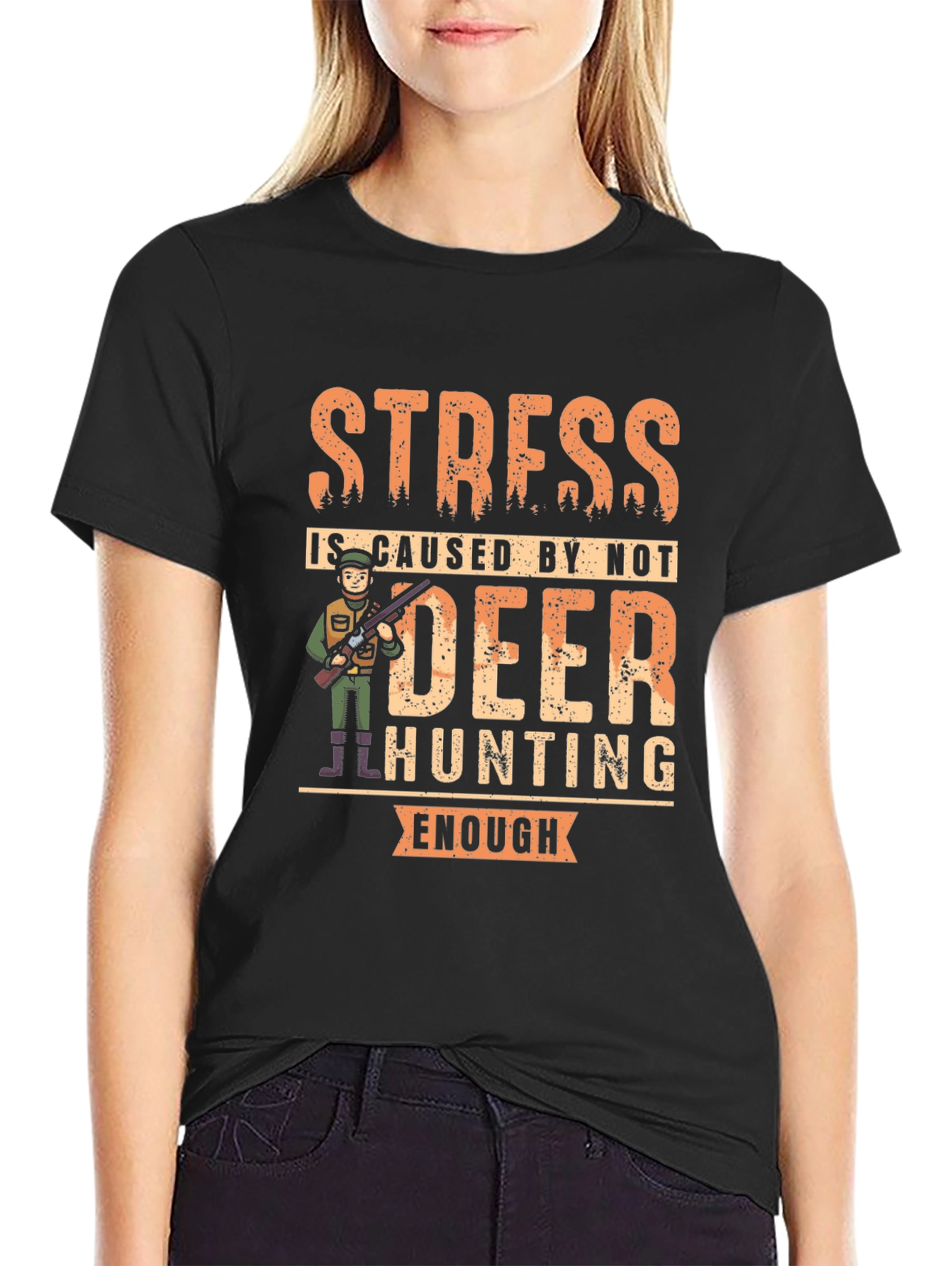 Funny Deer Hunting T-Shirt - Stress Relief