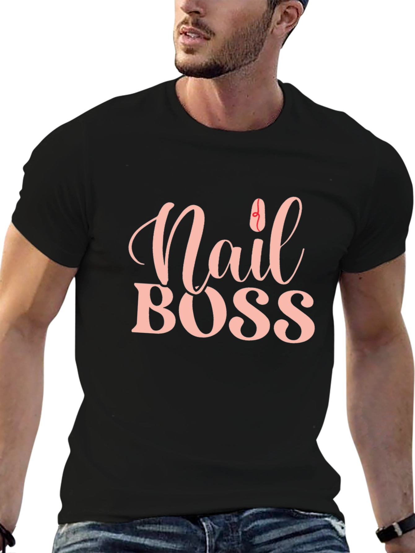 Nail Boss Graphic T-Shirt - Trendy Unisex Tee