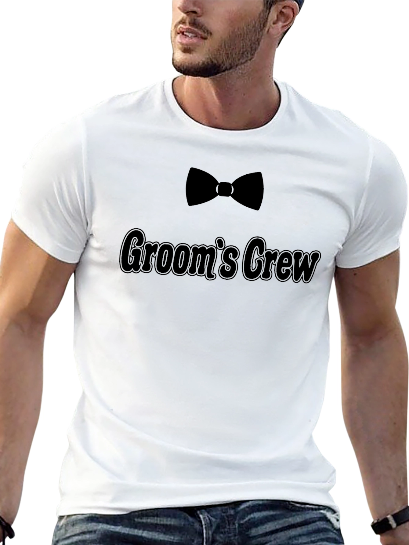 Grooms Crew Black T-Shirt