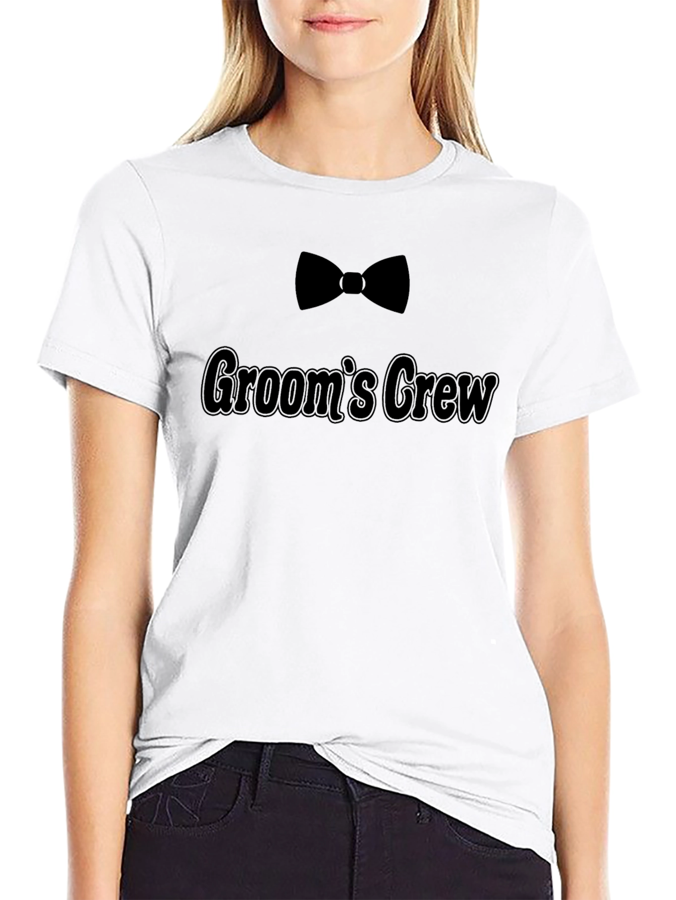 Grooms Crew Black T-Shirt