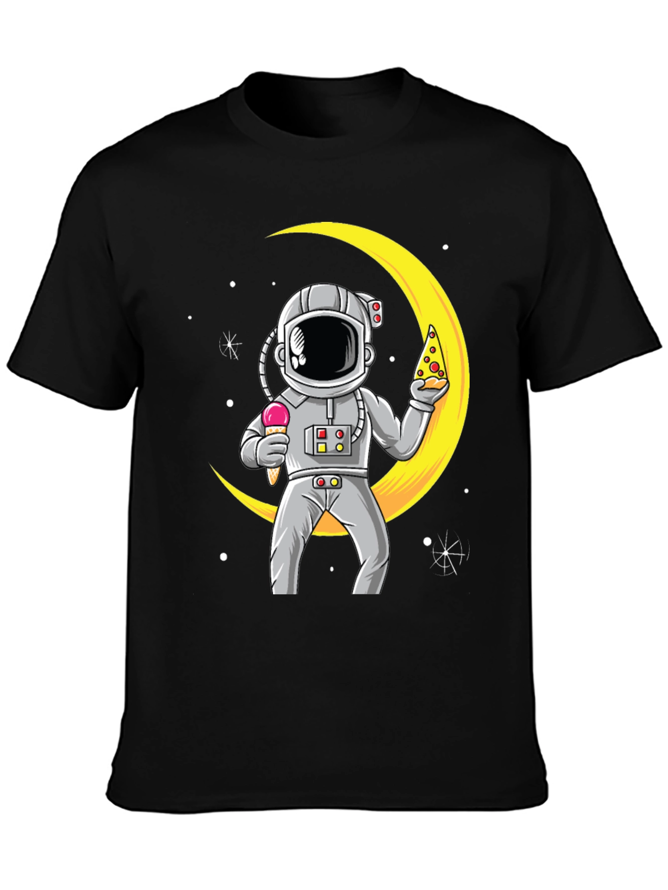 Astronaut Pizza & Ice Cream T-Shirt