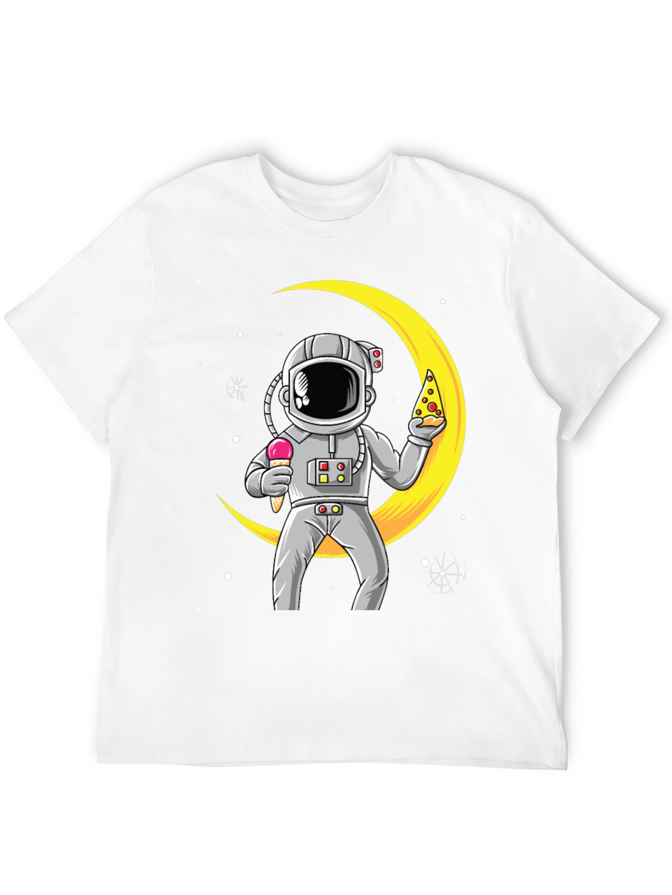 Astronaut Pizza & Ice Cream T-Shirt