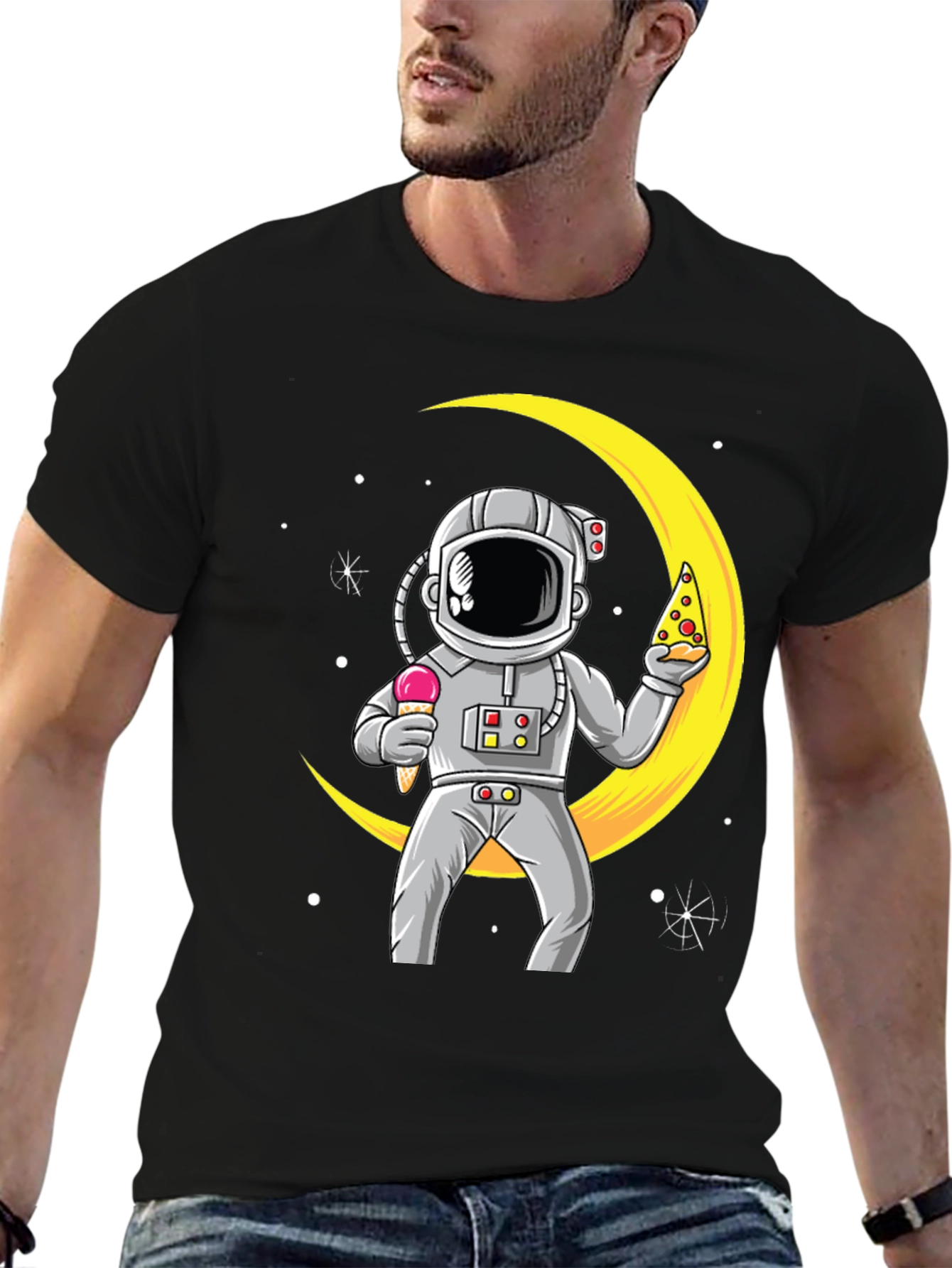 Astronaut Pizza & Ice Cream T-Shirt