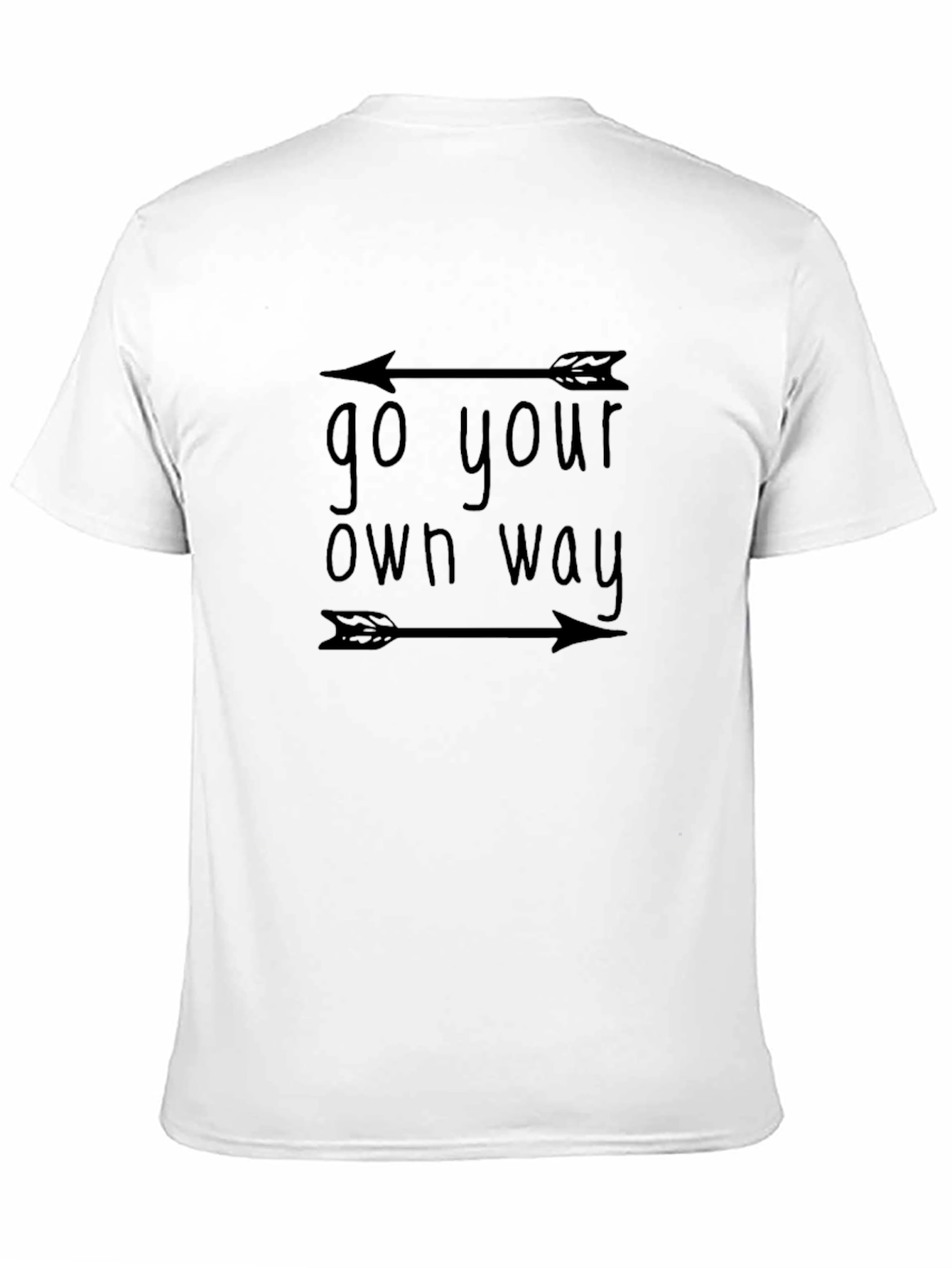 Go Your Own Way Black Graphic Tee - Unisex