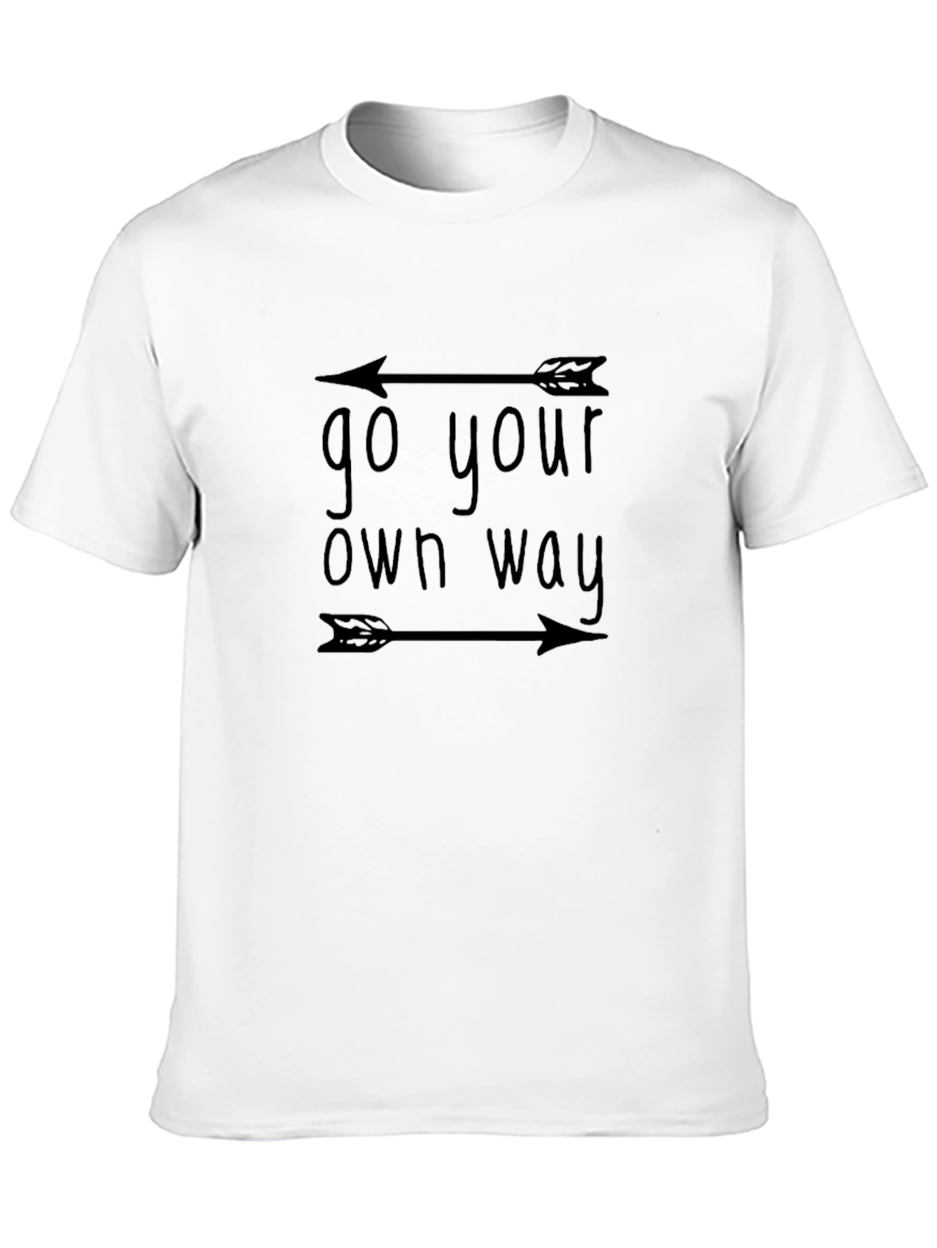 Go Your Own Way Black Graphic Tee - Unisex