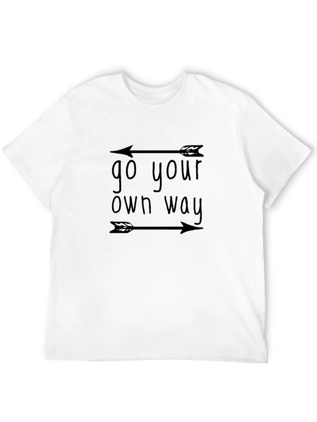 Go Your Own Way Black Graphic Tee - Unisex