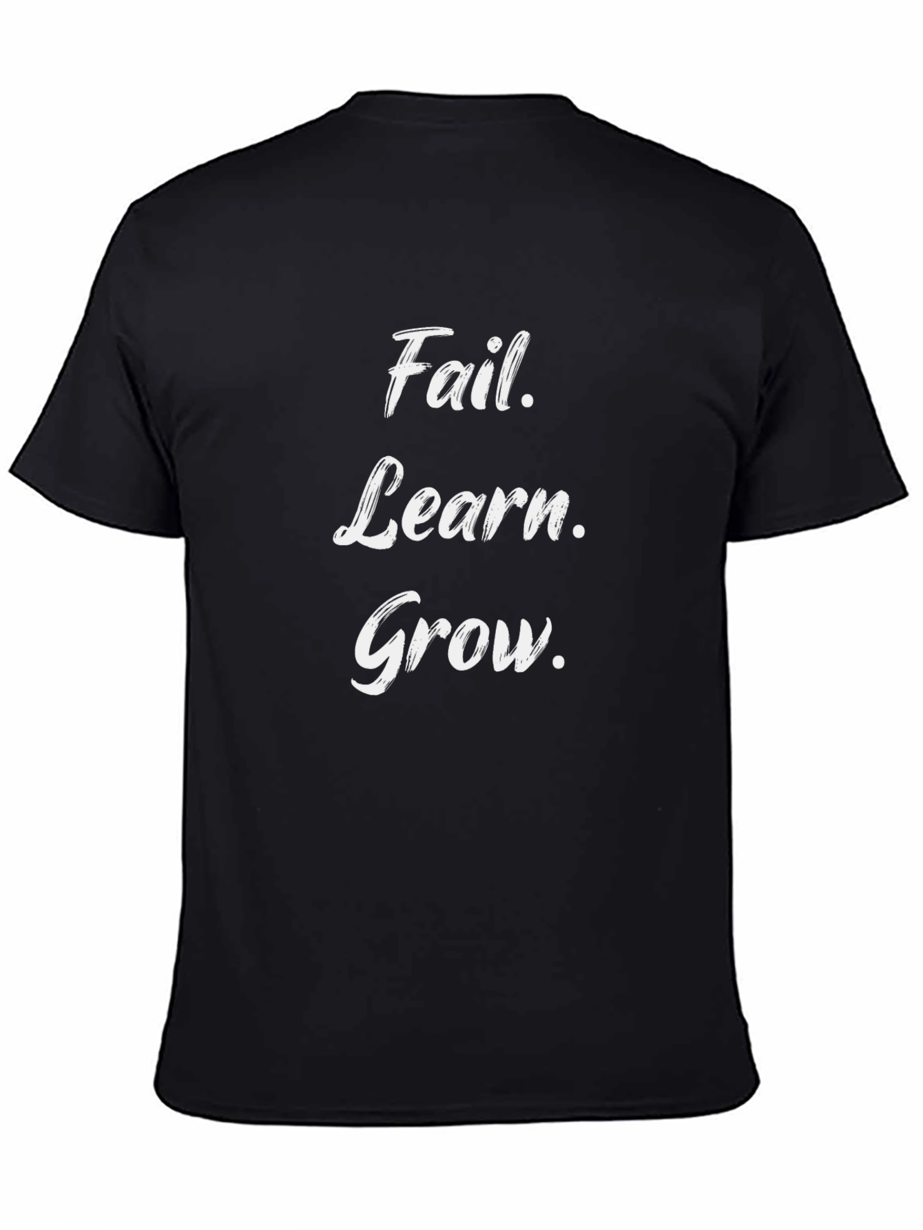 Fail Learn Grow Black T-Shirt