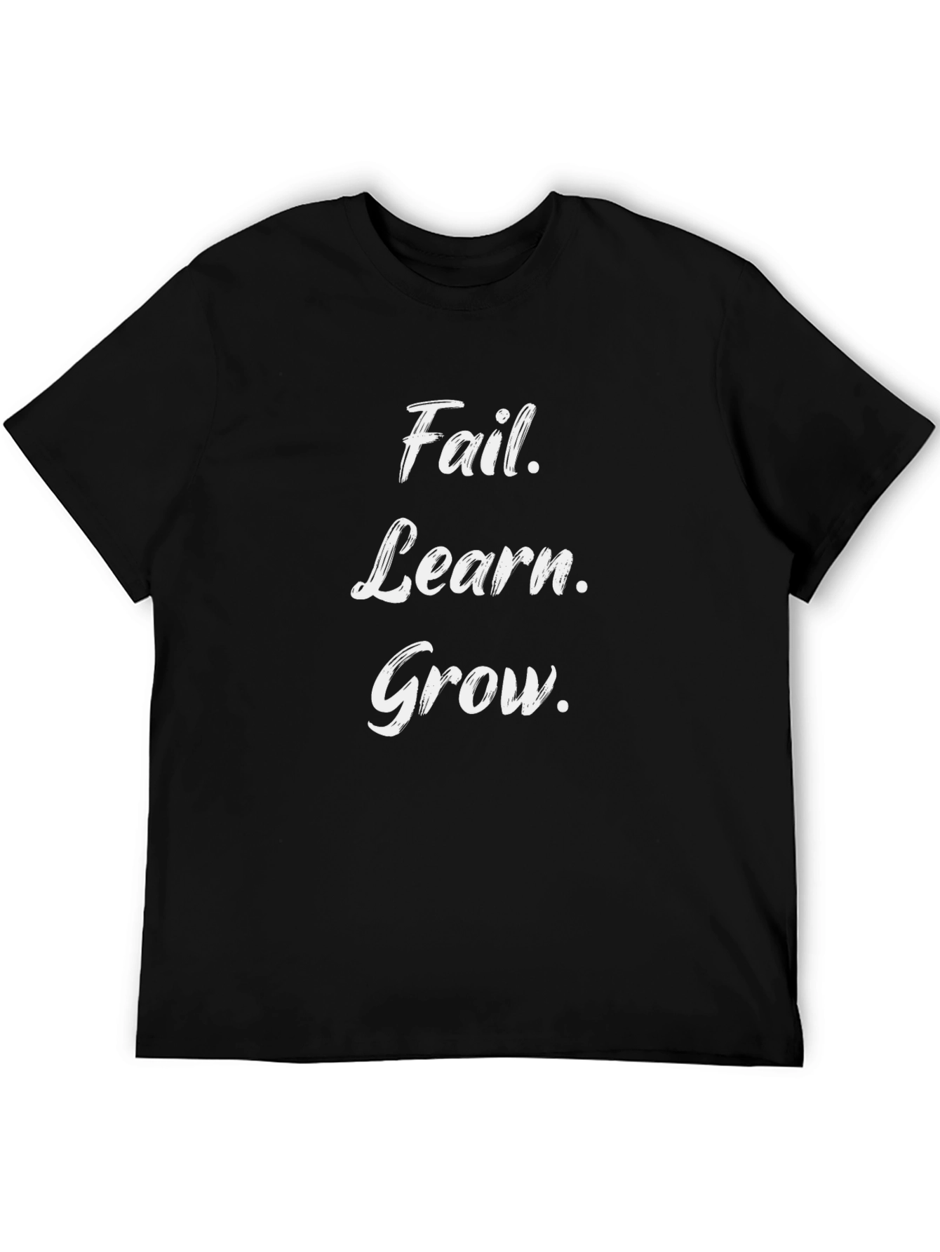 Fail Learn Grow Black T-Shirt