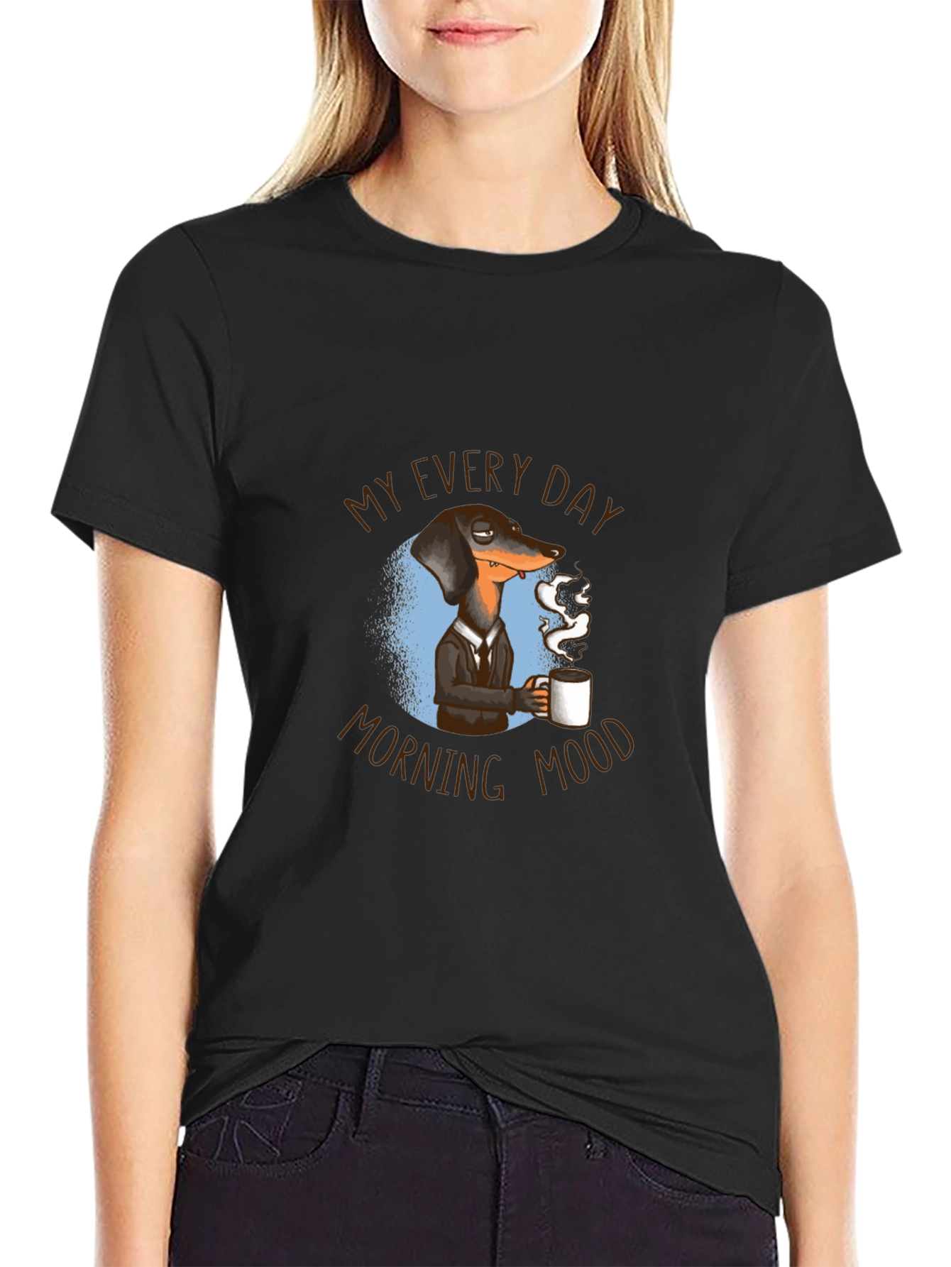 My Everyday Morning Mood Dachshund Graphic Tee